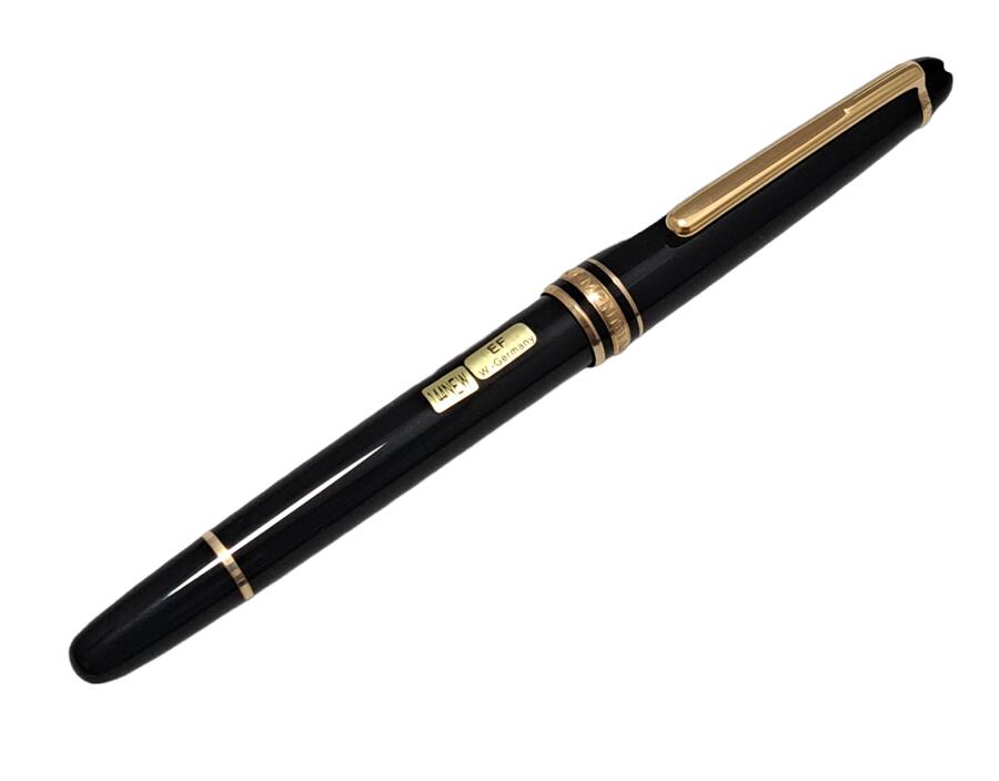 未使用 保管品 モンブラン 万年筆 マイスターシュティック 144 ブラック 黒 ゴールド ペン MONTBLANC 14Ｋ 筆記用具 文房具 ビジネス ス